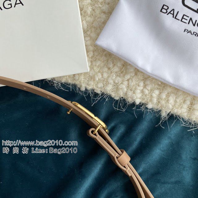 Balenciaga女士皮帶 巴黎世家BB經典logo扣腰帶 巴黎世家小牛皮皮帶  jjp1135